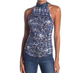 FREE PEOPLE Womens Tank Top Madagascar Sleeveless Soft Blue Size M